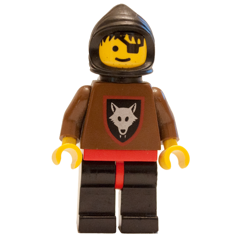 Lego Fighter (Wolfpack) - Black Hood, Black Plastic Cape