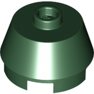 Lego Brick Round 2 x 2 Truncated Cone / Dark Green