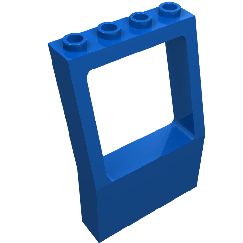 Lego Fabuland, Window 2 x 4 x 5 with Square Top / Blue