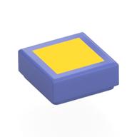 Lego Tile 1 x 1 with Yellow Surface Print