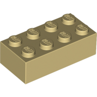 Lego Brick 2 x 4 / Tan