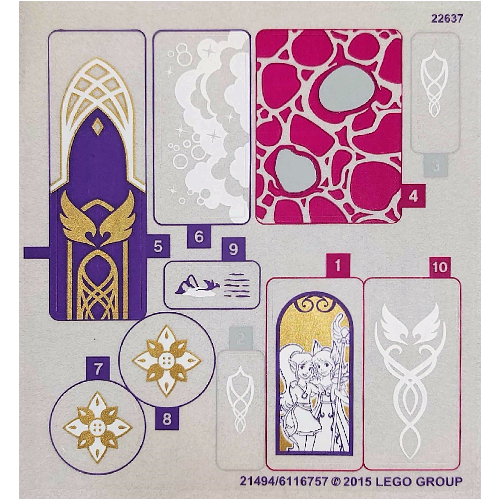 Lego Sticker Sheet for Set 41078-1 / [No Color/Any Color]