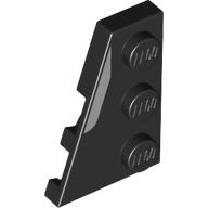 Lego Wedge Plate 3 x 2 Left with Dark Bluish Grey Shape print