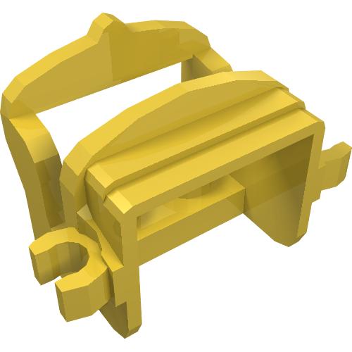 Lego Animal / Creature Accessory, Saddle [Two Open O Clips] / Yellow