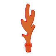Lego Wave / Flame Rounded with Base Rim / Trans-Neon Orange