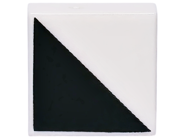 Lego Tile 1 x 1 with Black Triangle Pattern