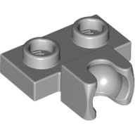 Lego Plate Special 1 x 2 5.9mm Centre Side Towball Socket / Light Bluish Gray