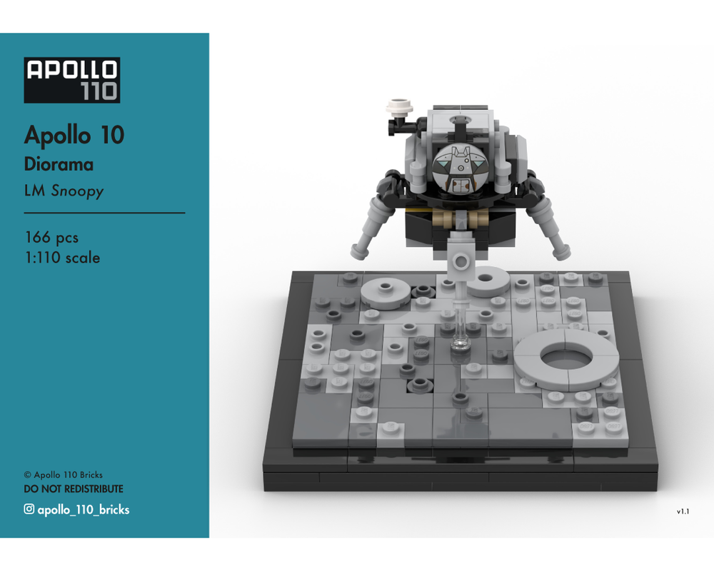Lego Apollo 10 Diorama – LM 'Snoopy' [1:110 scale]
