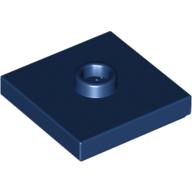 Lego Plate Special 2 x 2 with Groove and Center Stud (Jumper) / Dark Blue