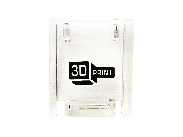 Lego Container, Box 2 x 2 x 2 Door with Slot with '3D PRINT' Pattern (Sticker) - Set 70418 / Trans-Clear