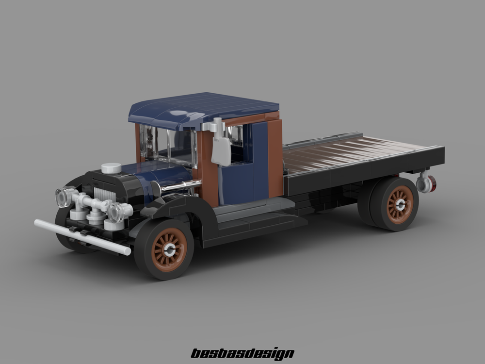 Lego Vintage Flatbed Truck (Darkblue)