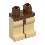 Lego Hips and Tan Legs / Reddish Brown