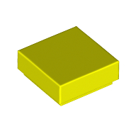 Lego Tile 1 x 1 with Groove / Vibrant Yellow