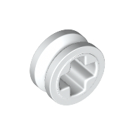 Lego Technic Bush 1/2 Smooth with Axle Hole Semi-Reduced / White