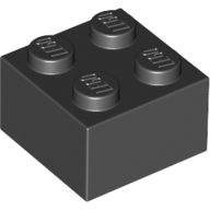 Lego Brick 2 x 2 / Black