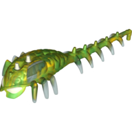 Lego Large Figure Head / Brain with Glow in the Dark Centre and Marbled Yellow Pattern / Trans-Light Blue