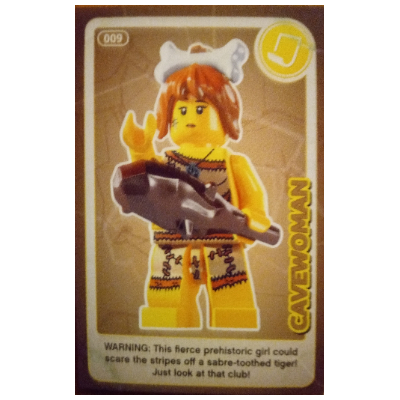 Lego Trading Card, Create the World - Cavewoman