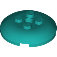 Lego Dish 4 x 4 with 4 Studs / Dark Turquoise