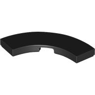 Lego Tile 3 x 3 Curved, Macaroni / Black