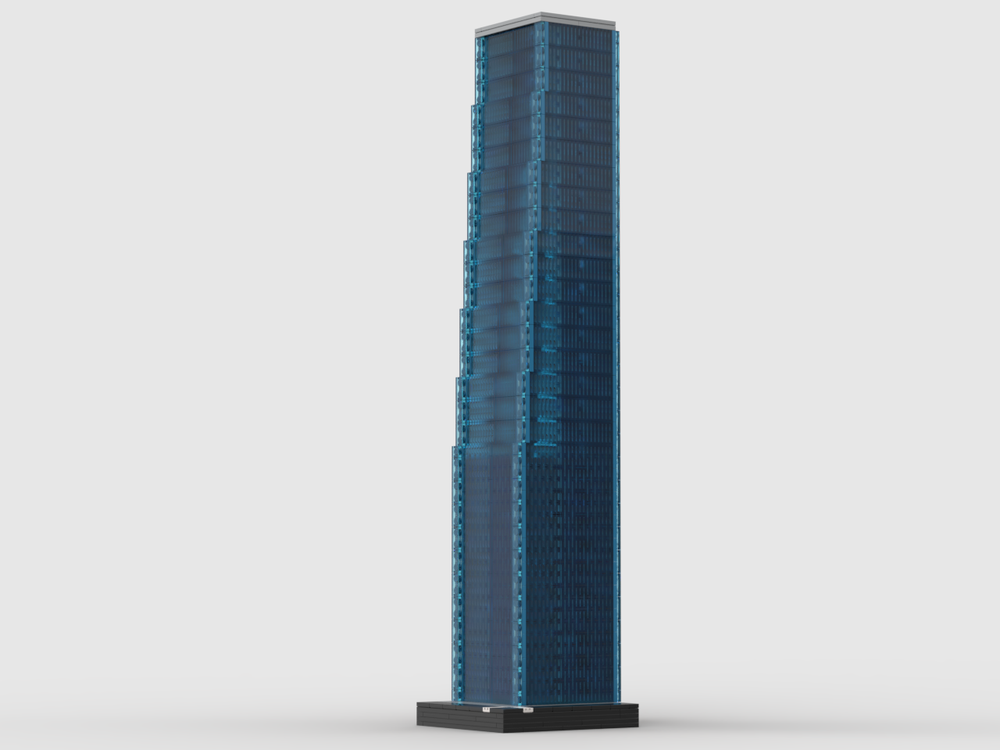 Lego One Manhattan West at 1/650th Scale