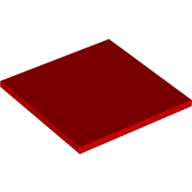 Lego Tile 6 x 6 with Bottom Tubes / Red
