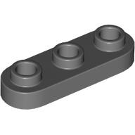 Lego Plate Special 1 x 3 Rounded with 3 Open Studs / Dark Bluish Gray