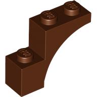 Lego Brick Arch 1 x 3 x 2, Straight End / Reddish Brown