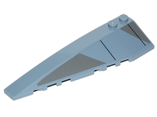 Lego Wedge 10 x 3 Left with Gray Panels and Black Lines Pattern (Sticker) - Set 75041