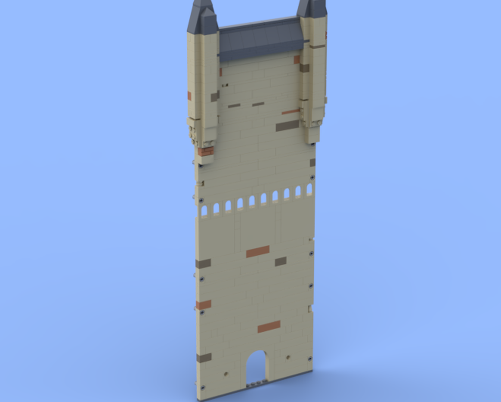 Lego hogwarts central tower back wall
