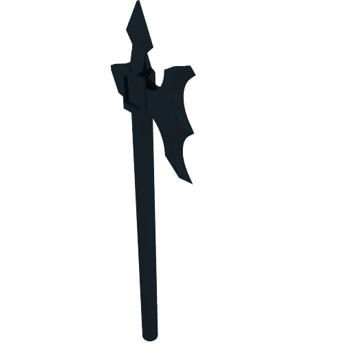 Lego Weapon Halberd / Axe Elaborate / Black
