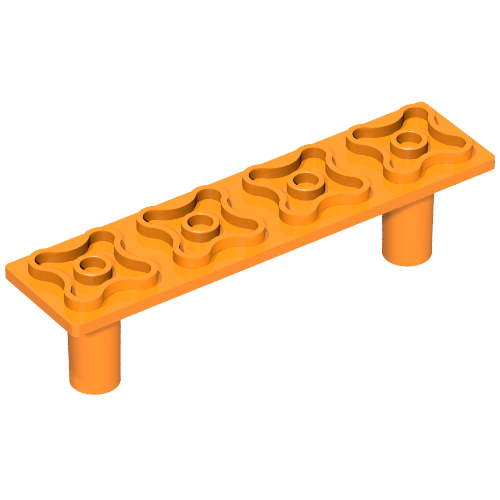 Lego Scala, Support, Bed 2 x 8 x 1 2/3 / Orange