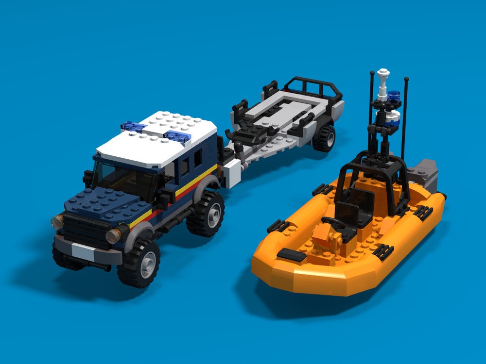 Lego RNLI 4X4 and Inshore Lifeboat