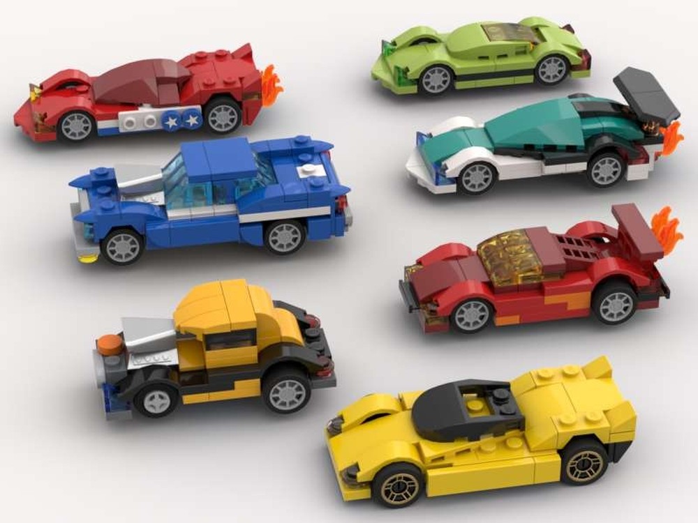 Lego Tiny Turbo Race Cars including Ferrari 512 Lego set #40193-1