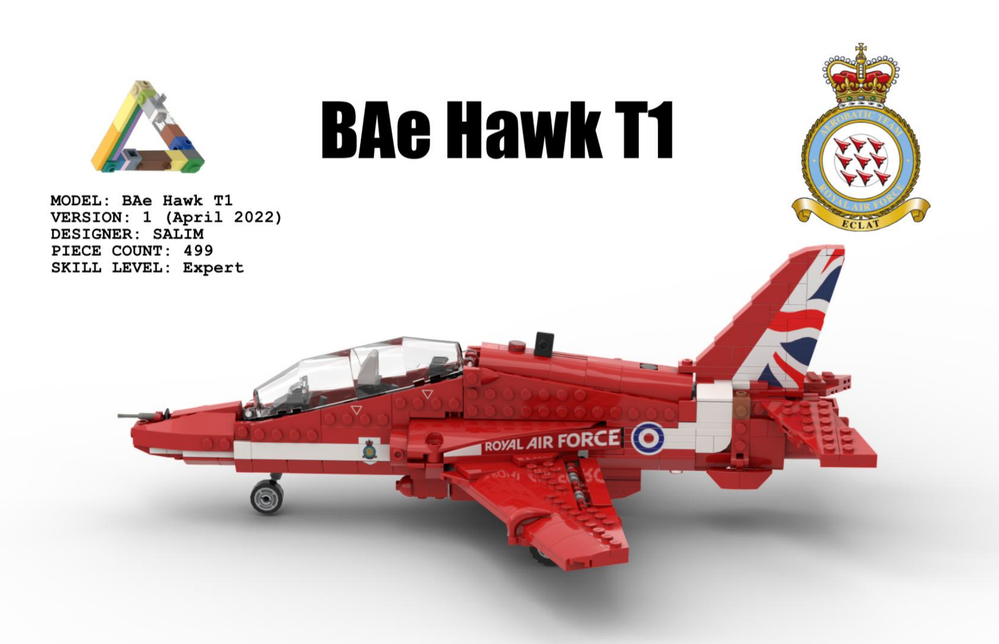 Lego BAe Hawk T1 Red Arrows