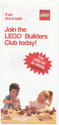 Lego 1989 Insert - Builders Club
