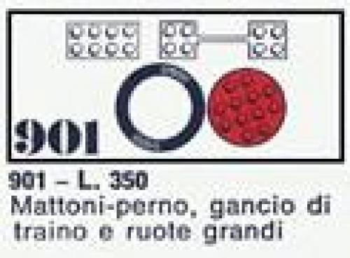 Lego 2 Large Wheels with Accessories
