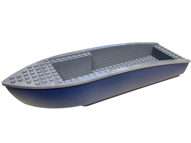 Lego Boat, Hull Unitary 34 x 10 x 5 1/3 with Dark Bluish Gray Top (6924 / 6922)