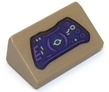 Lego Slope 30 1 x 2 x 2/3 with Screen with Target on Dark Purple Head-Up Display (HUD) Pattern (Sticker) - Set 76211