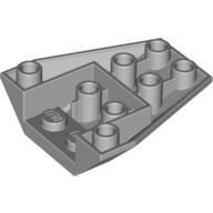 Lego Brick Wedged, Sloped Inverted 4 x 4 Triple [2 Connections between Front Studs] / Light Bluish Gray