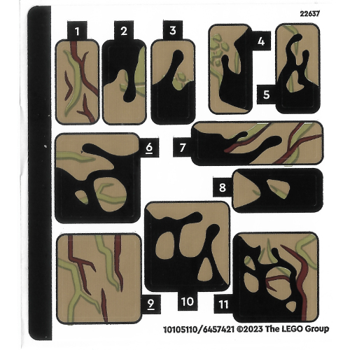 Lego Sticker Sheet for Set 76249-1 / [No Color/Any Color]