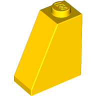 Lego Brick Sloped 65° 2 x 1 x 2 / Yellow