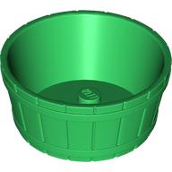 Lego Barrel Half Large with Axle Hole / Green