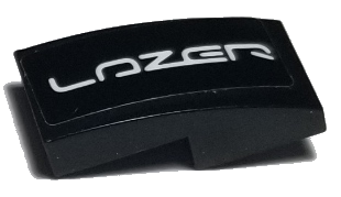 Lego Slope, Curved 2 x 1 x 2/3 with White Stylized 'LAZER' Pattern (Sticker) - Set 75885
