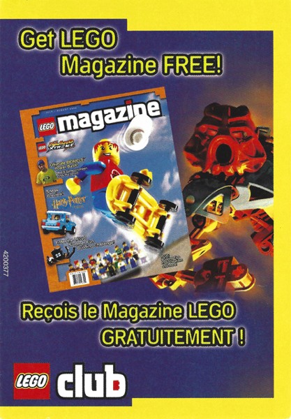 Lego 2003 Insert - LEGO Club - US/Canadian (4200377)