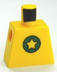 Lego Torso SpongeBob with Yellow Star on Green Circle Pattern / Yellow