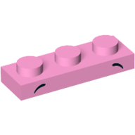 Lego Plate 1 x 3 with Black Eyebrows print