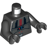 Lego Torso Armor Sith Trooper Print, Black Arms and Hands / Black
