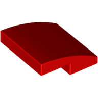 Lego Brick Curved 2 x 2 x 2/3 / Red