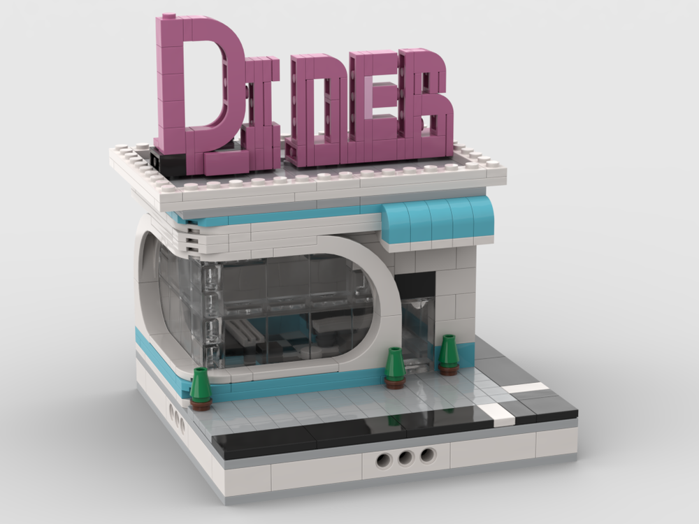 Lego Diner for a Mini Modular City