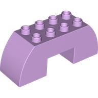 Lego Duplo Brick 2 x 6 x 2 Curved with 2 x 2 Cutout on Bottom / Lavender
